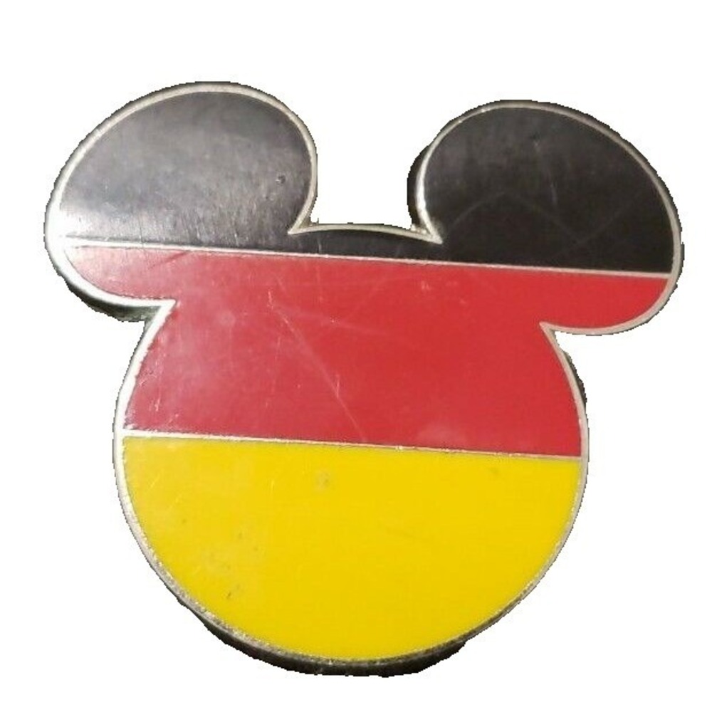 Disney‎ Pin Epcot World Showcase Mickey Head & Ears Germany Country Flag 955